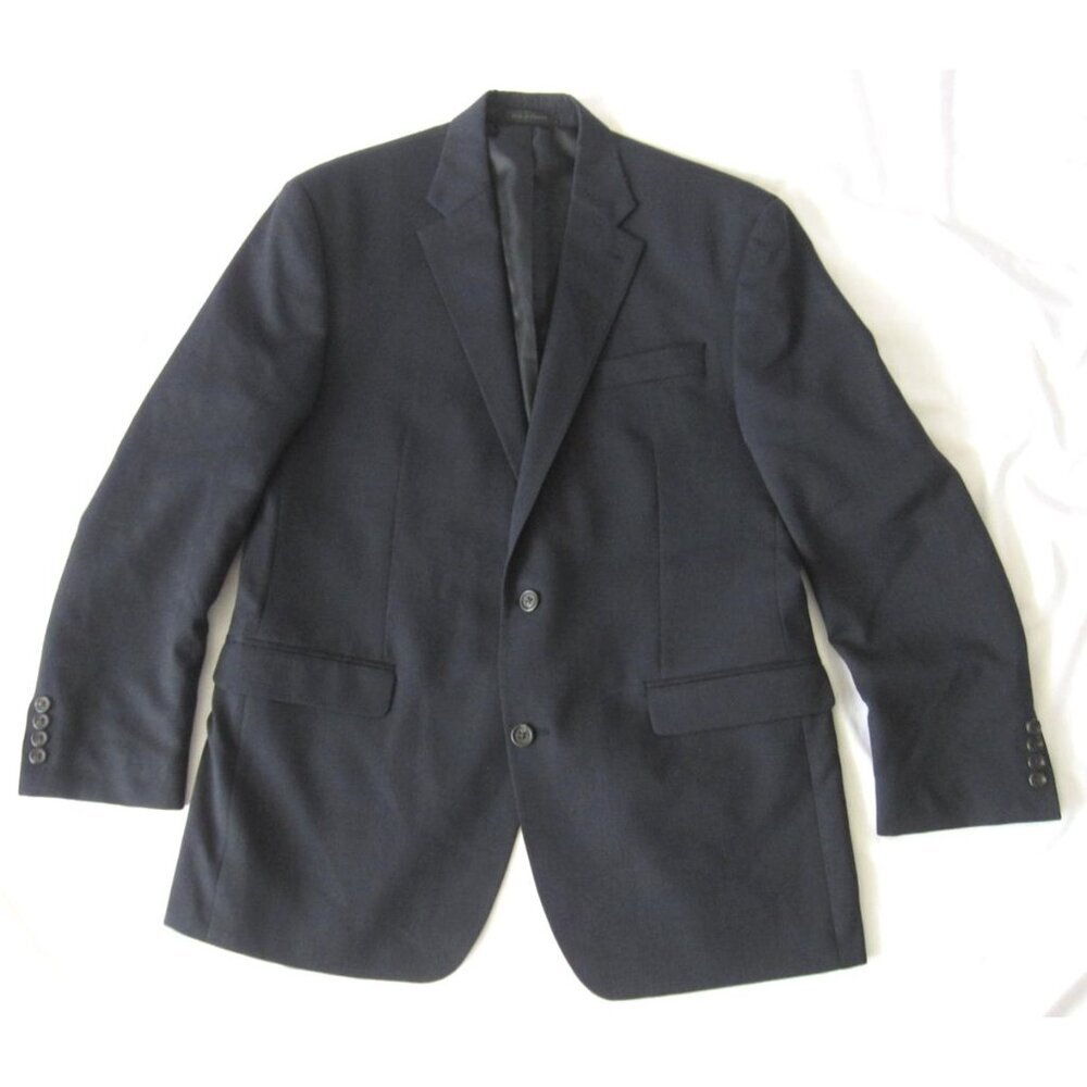 Chaps Blazer 2 Button Wool Sport Coat Heritage Traditional Preppy Sz 42r (Mj79)
